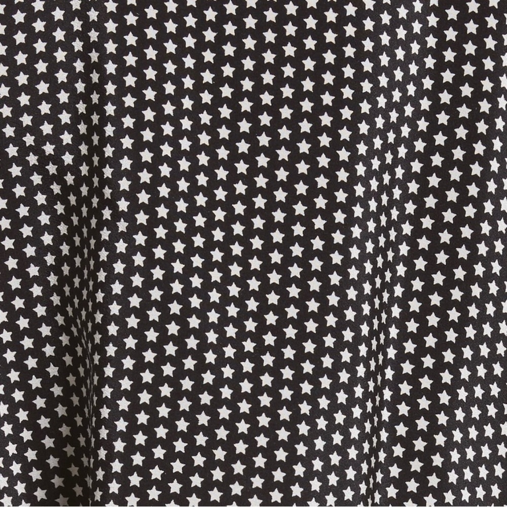 Robert Rodriguez Star Print Cold Shoulder Silk Dress, Small - Picture 2 of 15